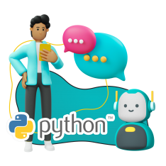 Умный чат-бот на Python - КИБЕРшкола программирования для детей, компьютерные курсы для школьников, начинающих и подростков - KIBERone г. Новоалтайск